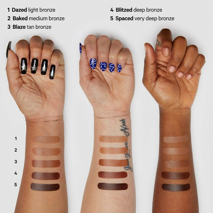 Milk Makeup Matte Bronzer in baked shades, compact with natural finish, featuring smooth, blendable powder for a radiant glow.