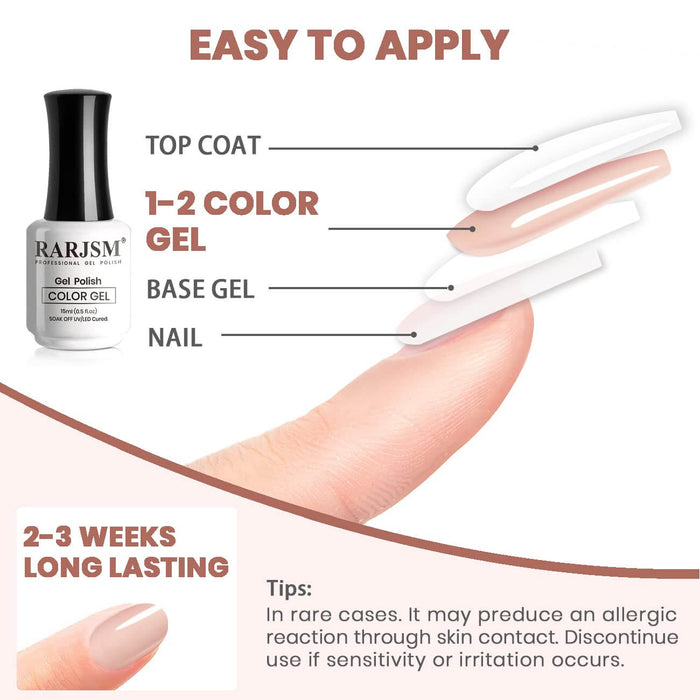 Milky Rose | RARJSM ®Classic Color Gel Polish| 15ml #236