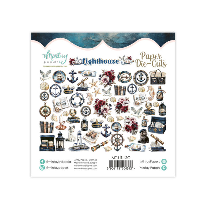 Mintay - Paper Die Cuts - Lighthouse (60pc). Available at Embellish Away located in Bowmanville Ontario Canada.