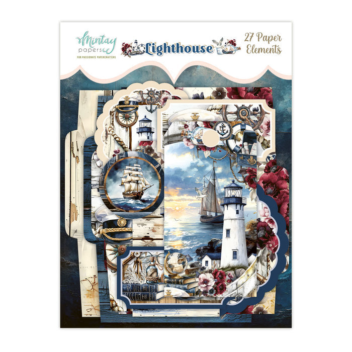 Mintay - Paper Elements - Lighthouse (27pc). Available at Embellish Away located in Bowmanville Ontario Canada.
