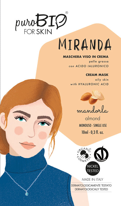 MIRANDA FACE MASK in CREAM - for OILY SKIN