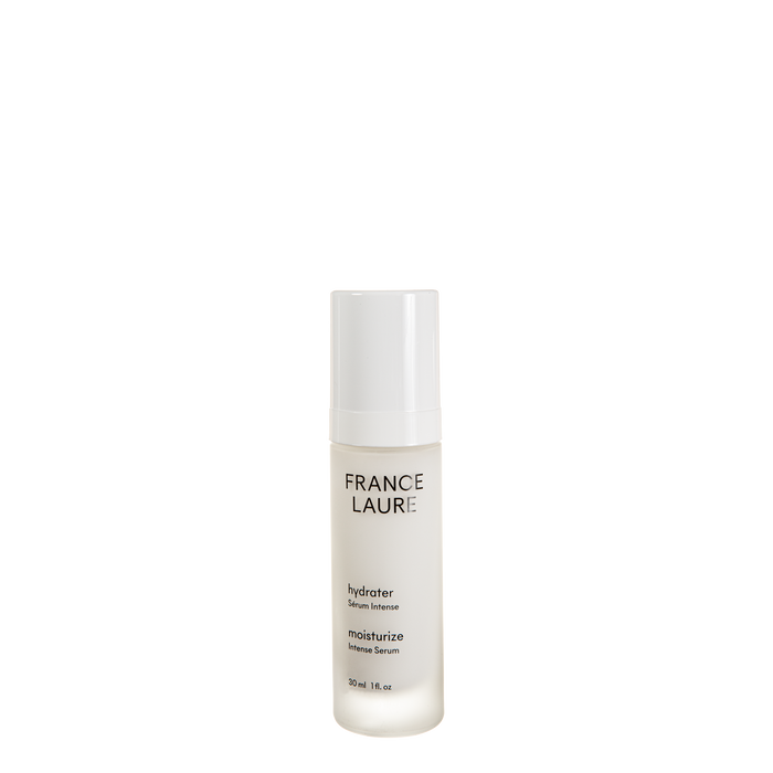 France Laure Hydrater Intense Serum bottle, 30ml moisturizer for deep hydration, minimalist white design on clean background