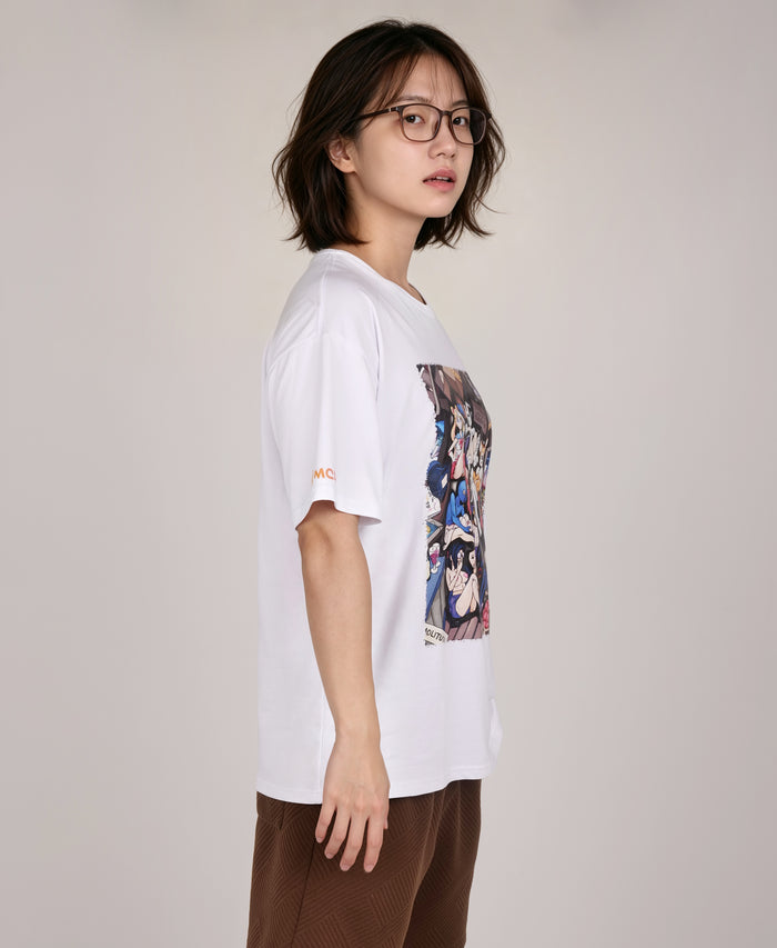MOLIS New Summer Short Sleeve T-Shirt | Unisex Puzzle Print | Black & White