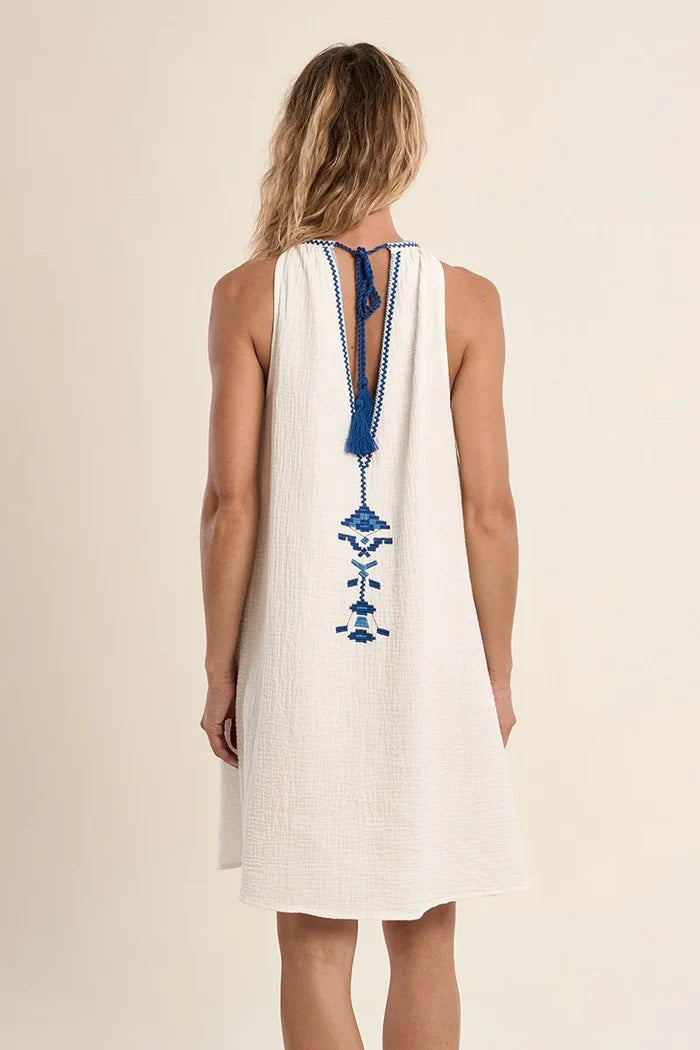 Molly Bracken Embroidered Cotton Gauze Dress