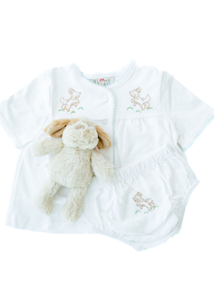 MON AMI Bogart Puppy Plush Rattle