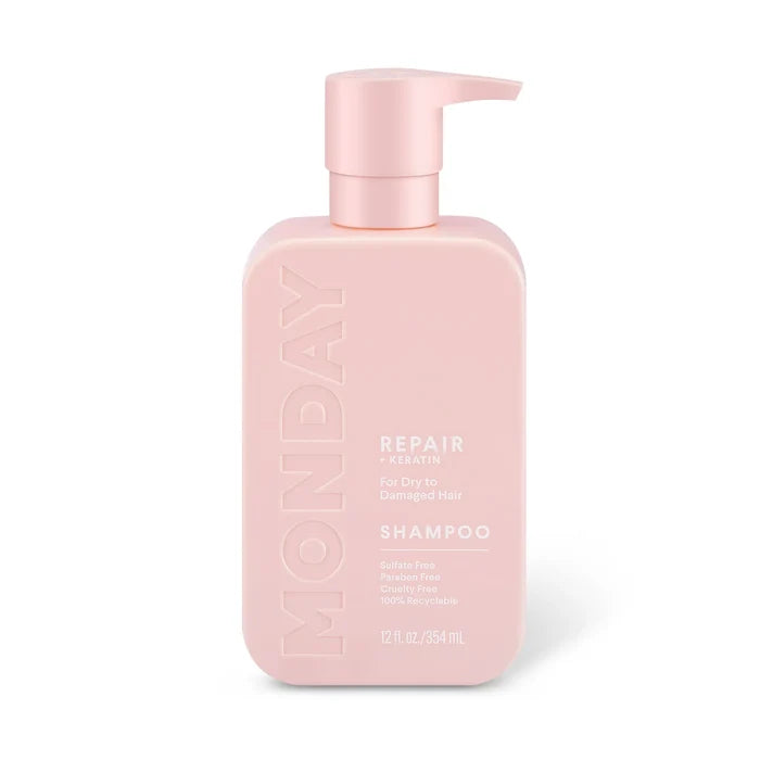 MONDAY repair + keratin for dry to damaged hair shampoo شامبو الشعر المتضرر من مندي