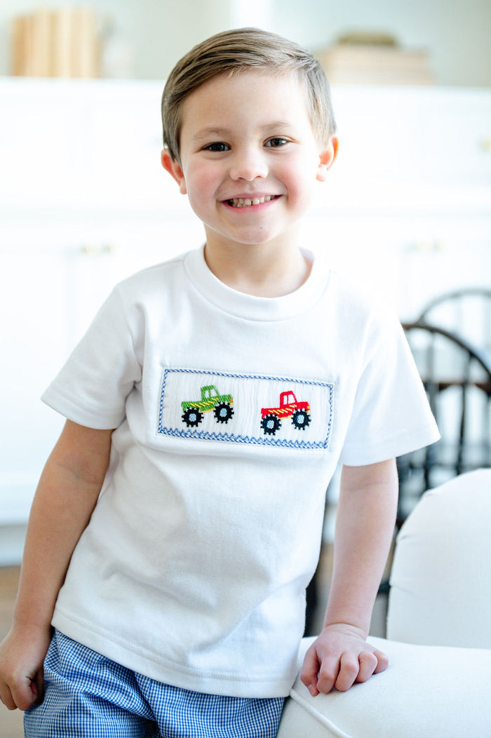 Monster Trucks Smocked Beau T-Shirt/Shorts Set