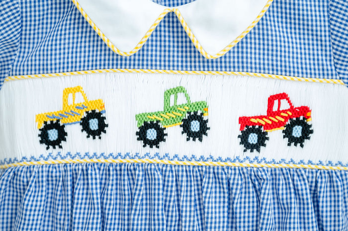 Monster Trucks Smocked Benjamin Jonjon