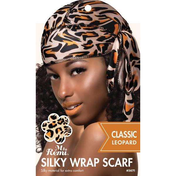 Ms. Remi Silky Wrap Scarf, 1 Count, Classic Leopard