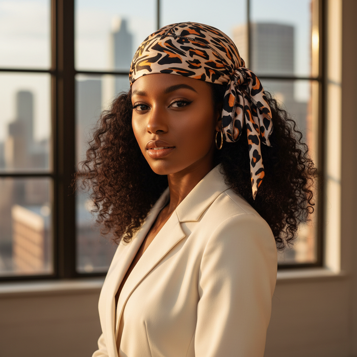 Ms. Remi Silky Wrap Scarf, 1 Count, Classic Leopard