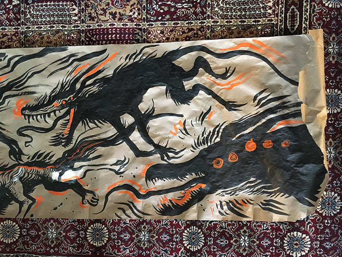 MURAL INK DRAWING- GOBLINS