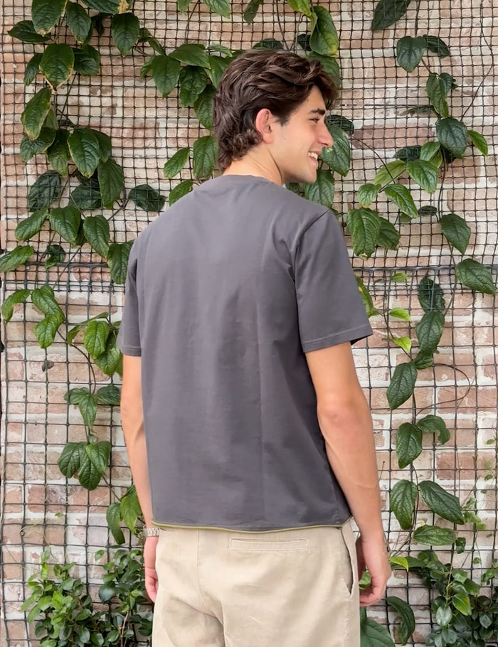 Murray Double Face Short Sleeve Tee - Charcoal-Army