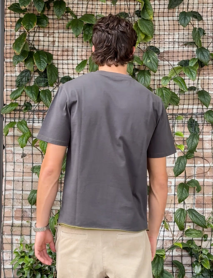 Murray Double Face Short Sleeve Tee - Charcoal-Army