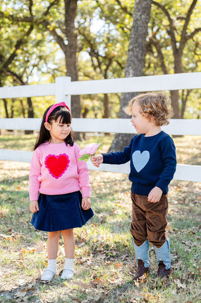 Navy Heart Jacob Sweater