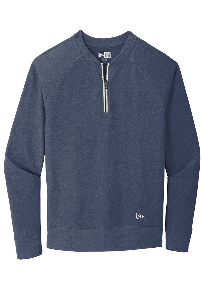 NEW ERA - TRUE NAVY HEATHER - 1/4 ZIP PULLOVER  *