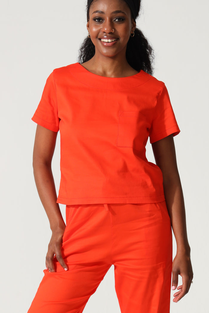 NEW LADIES CREW CROP - Greens Medi Scrubs South Africa - Premium Medical Uniforms & Apparel - Delivery Across SA