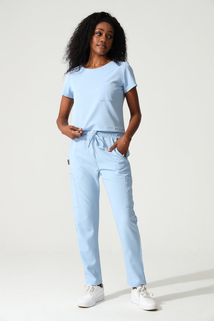 NEW LADIES CREW CROP - Greens Medi Scrubs South Africa - Premium Medical Uniforms & Apparel - Delivery Across SA