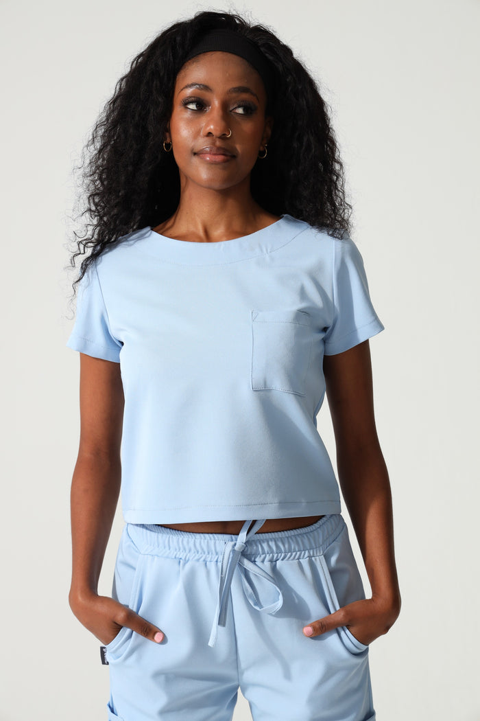 NEW LADIES CREW CROP - Greens Medi Scrubs South Africa - Premium Medical Uniforms & Apparel - Delivery Across SA