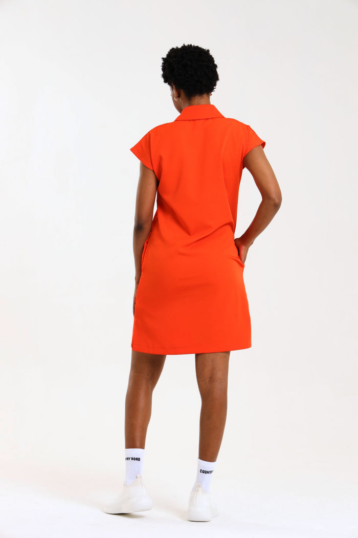 NEW LADIES PRO-COLLARED DRESS WITH PETAL SLEEVE - Greens Medi Scrubs South Africa - Premium Medical Uniforms & Apparel - Delivery Across SA
