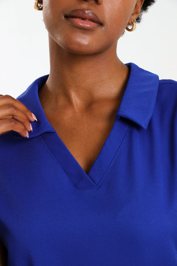 NEW LADIES V-COLLARED DRESS WITH FEMME SLEEVE - Greens Medi Scrubs South Africa - Premium Medical Uniforms & Apparel - Delivery Across SA