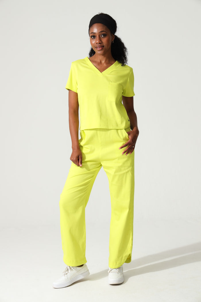 NEW LADIES V-NECK CROP - Greens Medi Scrubs South Africa - Premium Medical Uniforms & Apparel - Delivery Across SA