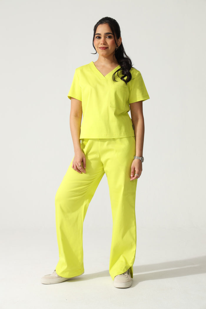 NEW LADIES V-NECK CROP - Greens Medi Scrubs South Africa - Premium Medical Uniforms & Apparel - Delivery Across SA
