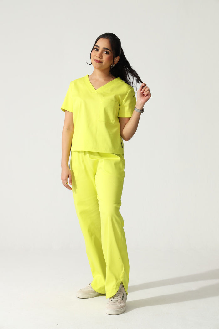 NEW LADIES V-NECK CROP - Greens Medi Scrubs South Africa - Premium Medical Uniforms & Apparel - Delivery Across SA
