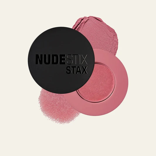NUDESTIX STAX All Over Color Blush Balm in various shades, new in box, featuring creamy blush balms for natural color and glow.