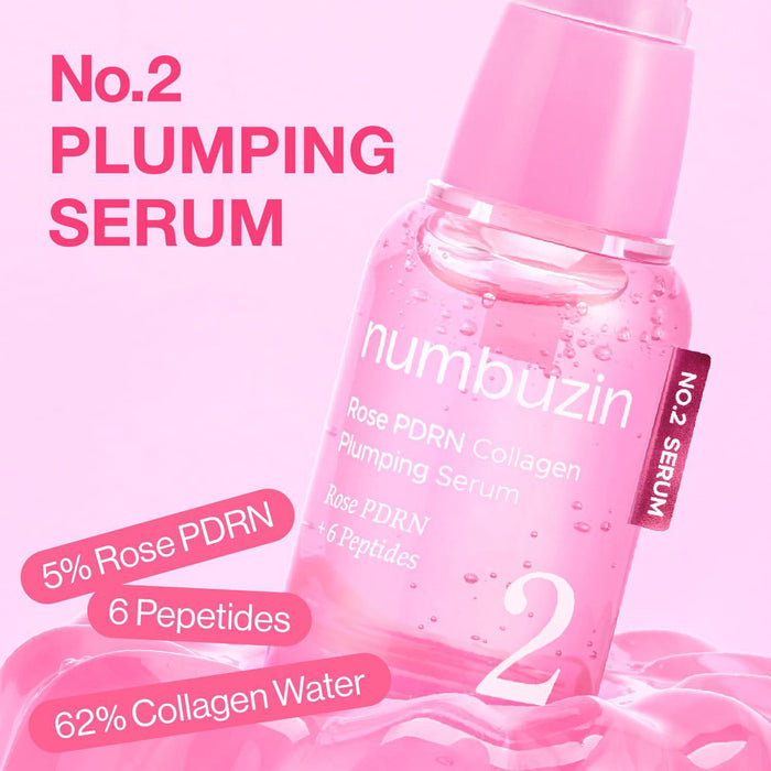 Numbuzin No.2 Rose PDRN Collagen Plumping Serum 30 mL