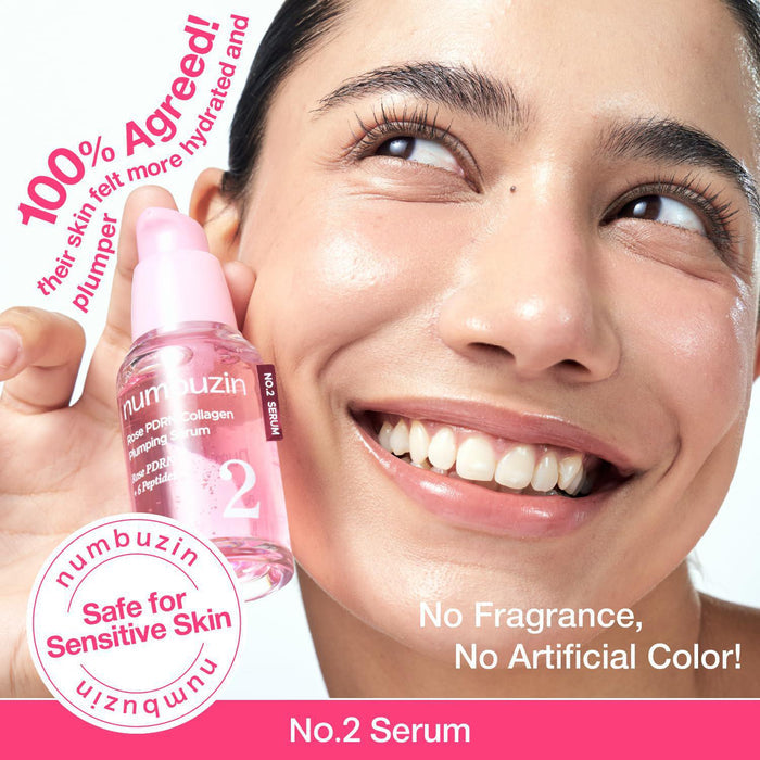 Numbuzin No.2 Rose PDRN Collagen Plumping Serum 30 mL