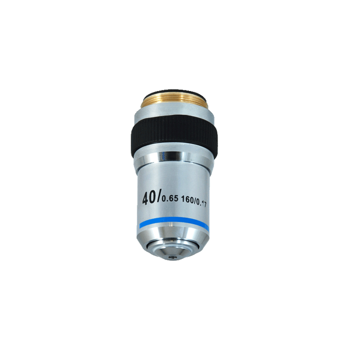 Objective Working Distance 0.632mm 40X Achromatic Polarizing Objective, SKU PL13023511, three quarter front view