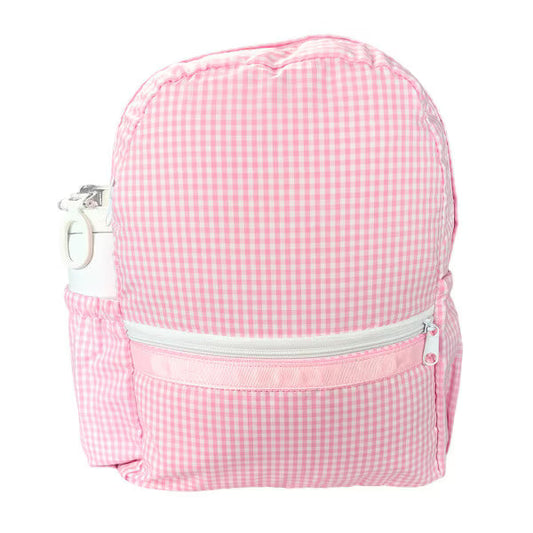 Oh Mint Pink Gingham Medium Backpack w/Pockets