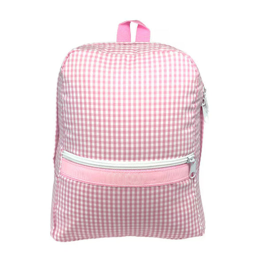 Oh Mint Pink Gingham Medium Backpack