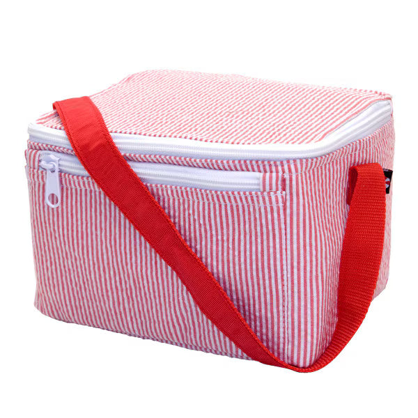 Oh Mint Red Seersucker Lunch Box