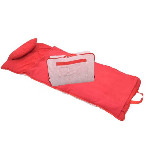 Oh Mint Red Seersucker Nap Mat