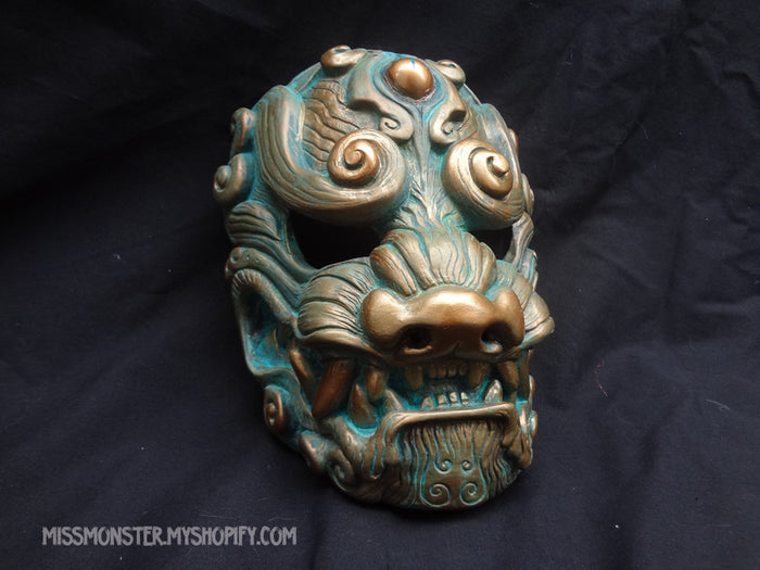 OLD METAL KOMAINU MASKS