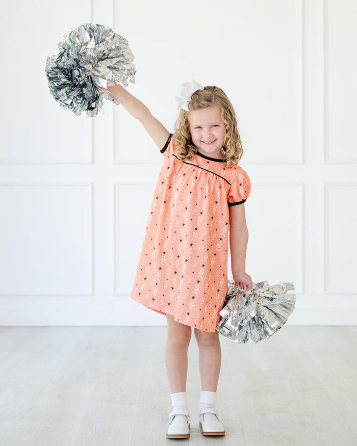 Orange and Black Boots Catherine Dress