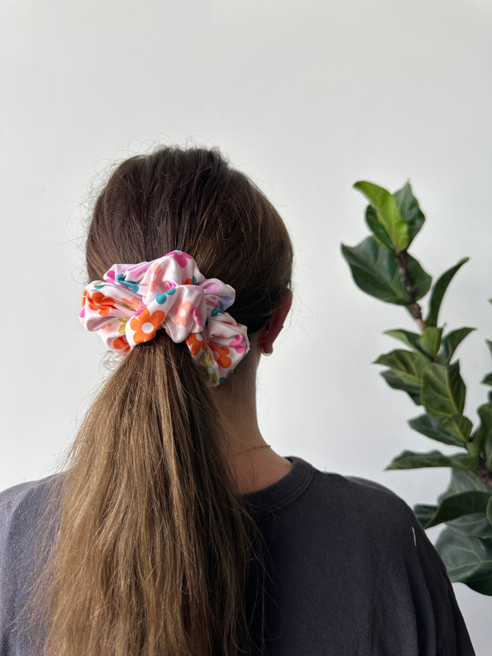 Oversized Scrunchie - Denim Patchwork