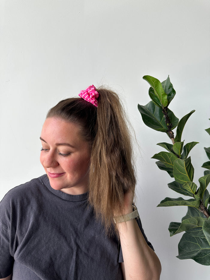 Oversized Scrunchie - Denim Patchwork