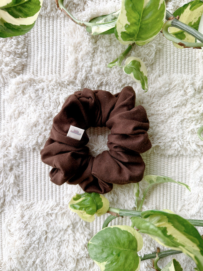 Oversized Scrunchie - Espresso Brown