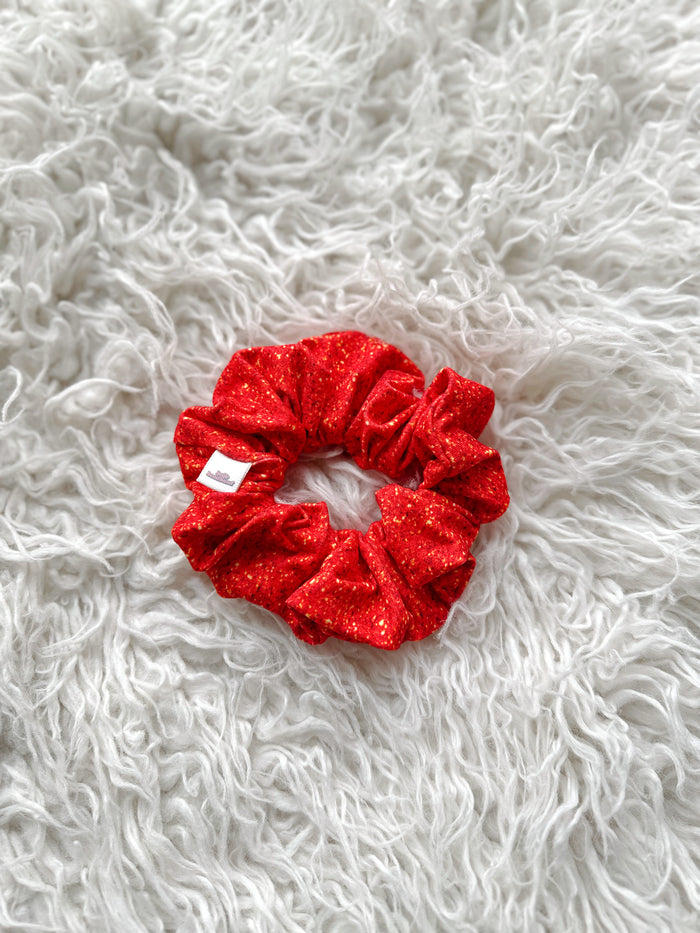 Oversized Scrunchie - Faux Sparkly Orange