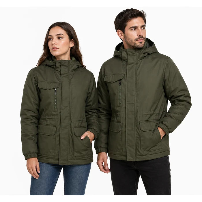 Parka Forro Peluche Gorro Desmontable Velox Unisex