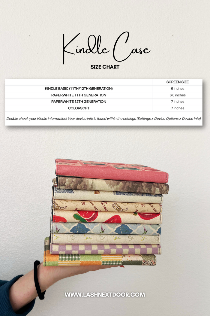 kindle case size guide