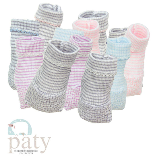 Paty Booties-Pink Stripe