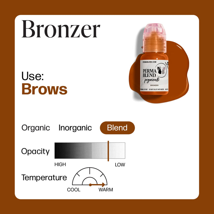 Peramablend Bronzer 15ml - High Opacity Medium Red-Brown Pigment for Flawless Skin Tone Enhancement - SD Cosmetics Care