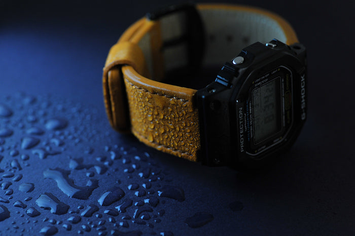 Performance Leather Water Resistant G-Shock Replacement Watch Strap