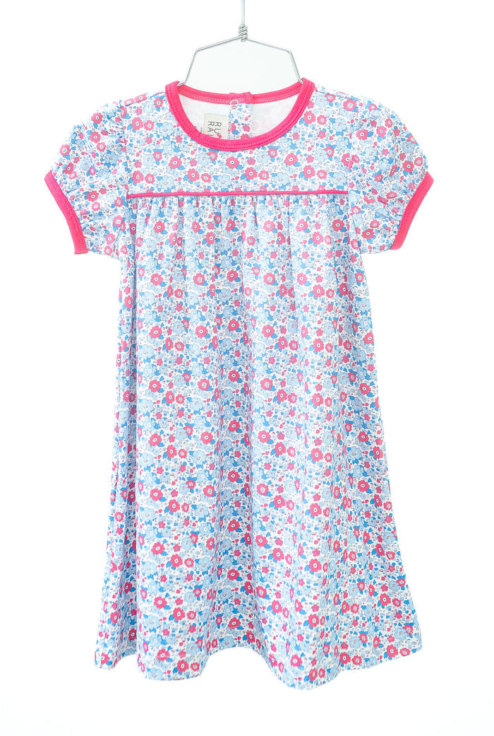 Periwinkle Poppy Floral Pima Catherine Dress