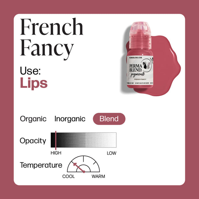 Permablend French Fancy 15ml - High Pigment Muted Pink Lip Color, Vegan & Cruelty-Free - SD Cosmetics Care