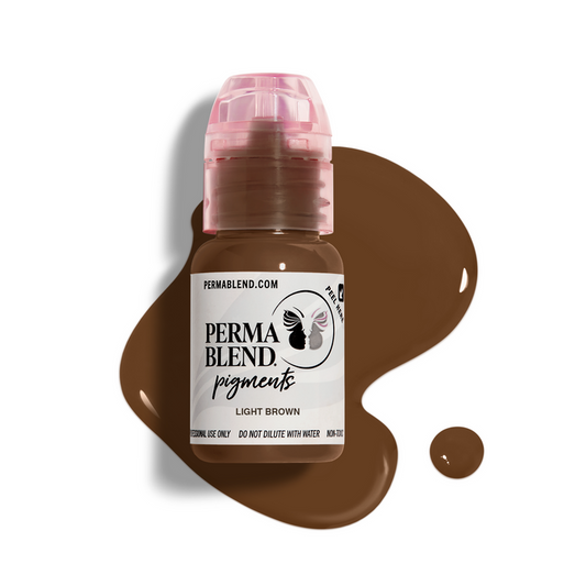 Permablend Light Brown Permanent Makeup Pigment, Artist-Grade PMU Ink For Brows - SD Cosmetics Care