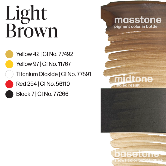Permablend Light Brown Permanent Makeup Pigment, Artist-Grade PMU Ink For Brows - SD Cosmetics Care